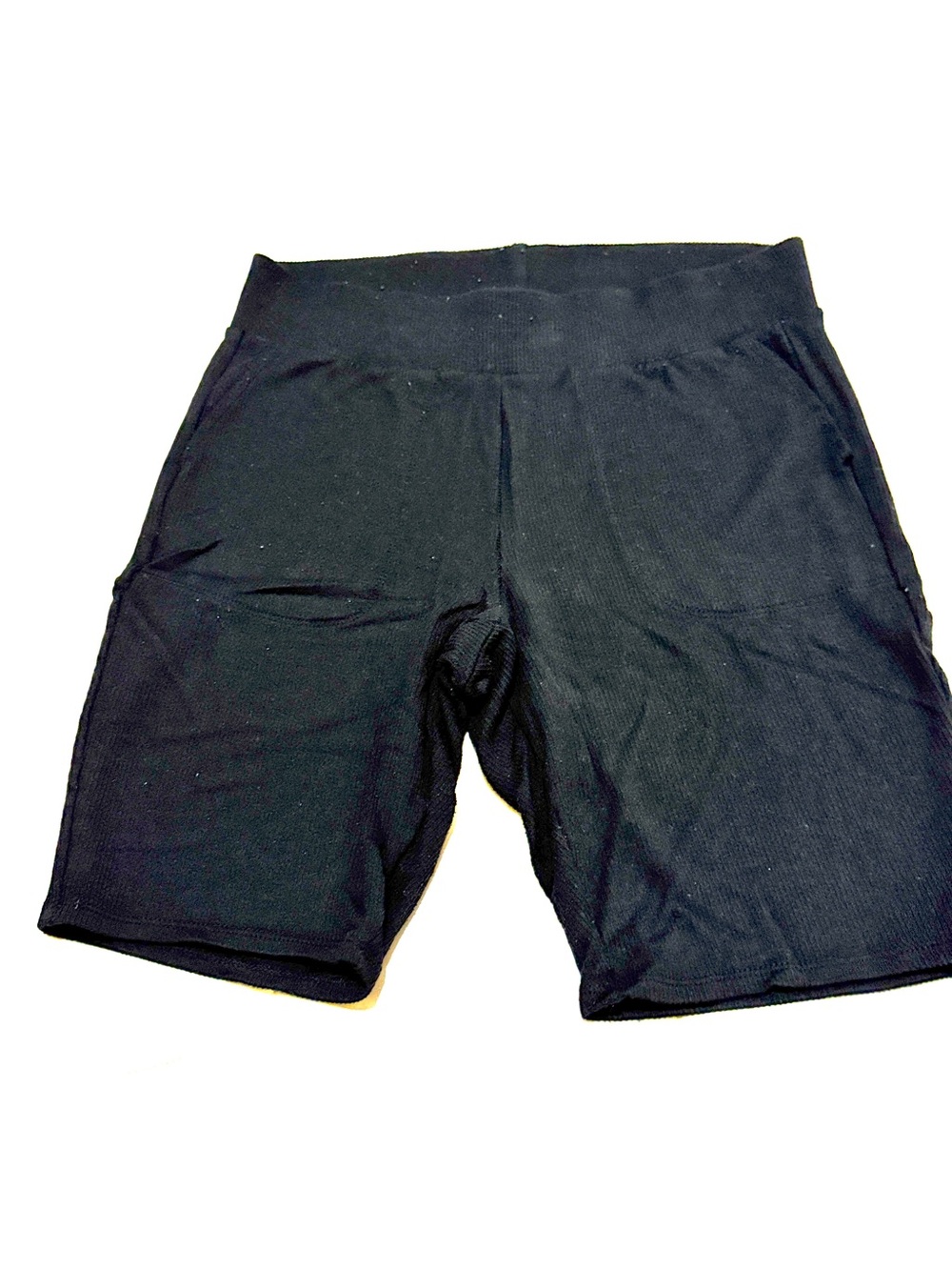 Torrid Black Ribbed Knit biker short 9”